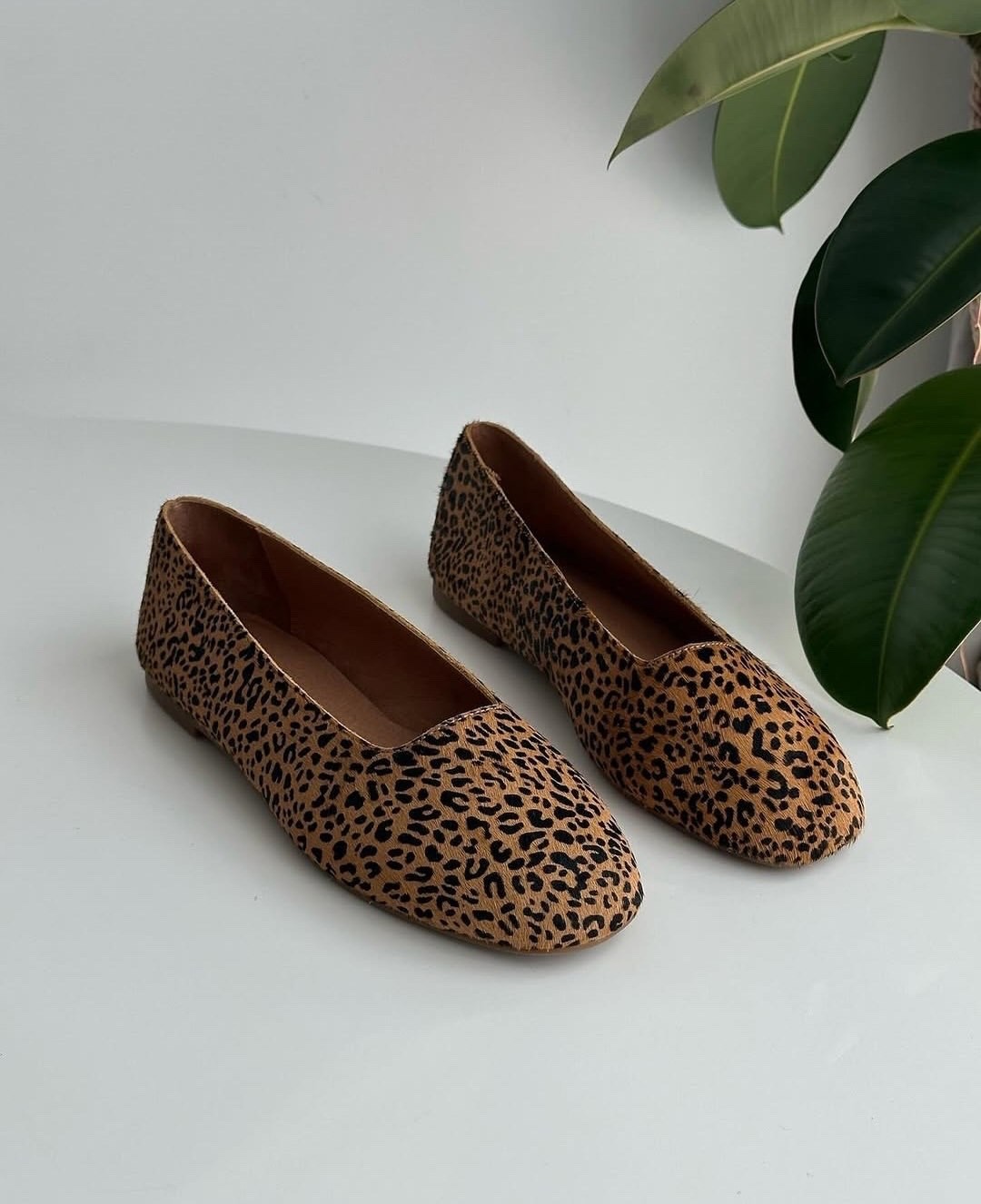 Madewell The Cory Leopard Calf Hair Flats Desert Dune Multi Women’s Size 7