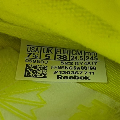 Reebok Freestyle Hi Womens Size 7.5 Neon Acid Yellow Athletic Shoes Sneakers