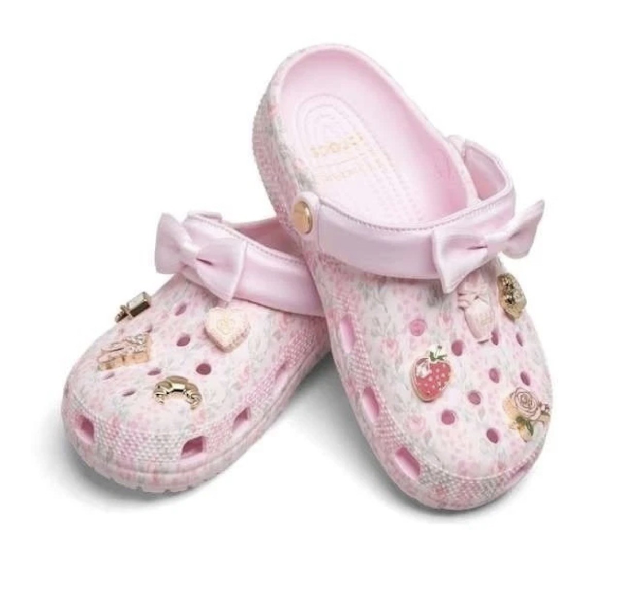 NWT Crocs x LoveShackFancy Classic Clog Pink Milk Floral Cottagecore Size 6