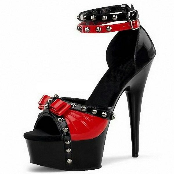 Rivets High Heels Ankle Straps 15cm Ultra High Heels Sandals Sexy Large Size Men