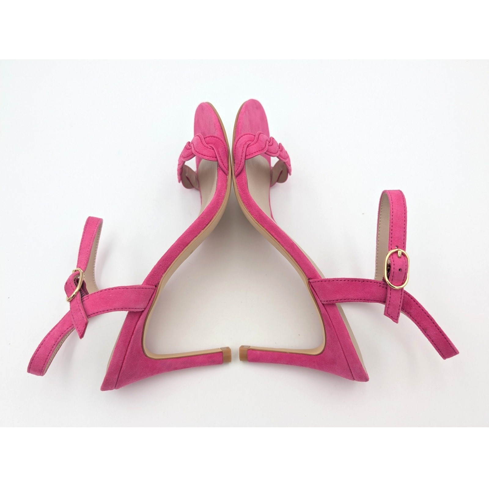 Stuart Weitzman Dancer Twistie 100 Suede Sandal Women’s Pink Size US7