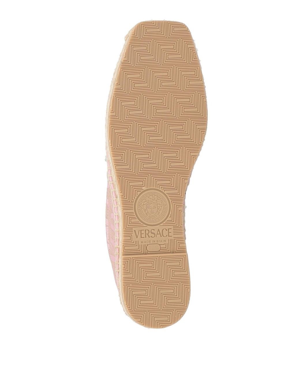 Versace Women’s Espadrilles Tes. Jacquard All Over Beige+Baby Pink New