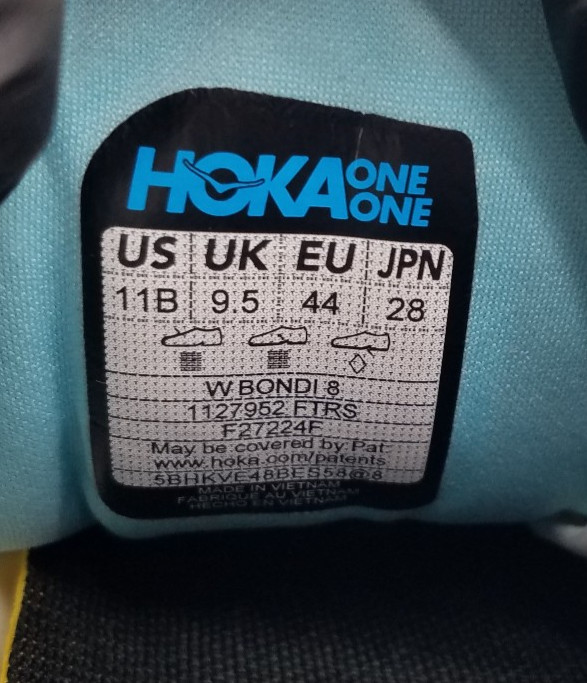 Hoka One One Bondi 8 Women’s Size 11 B (Medium) Running Shoes White *See desc