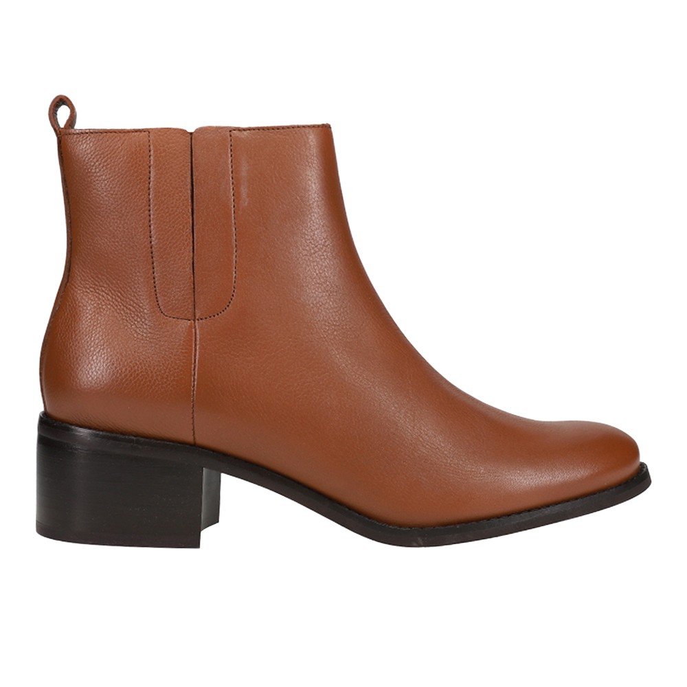 Cole Haan Addie Round Toe Zippered Womens Brown Casual Boots W21605