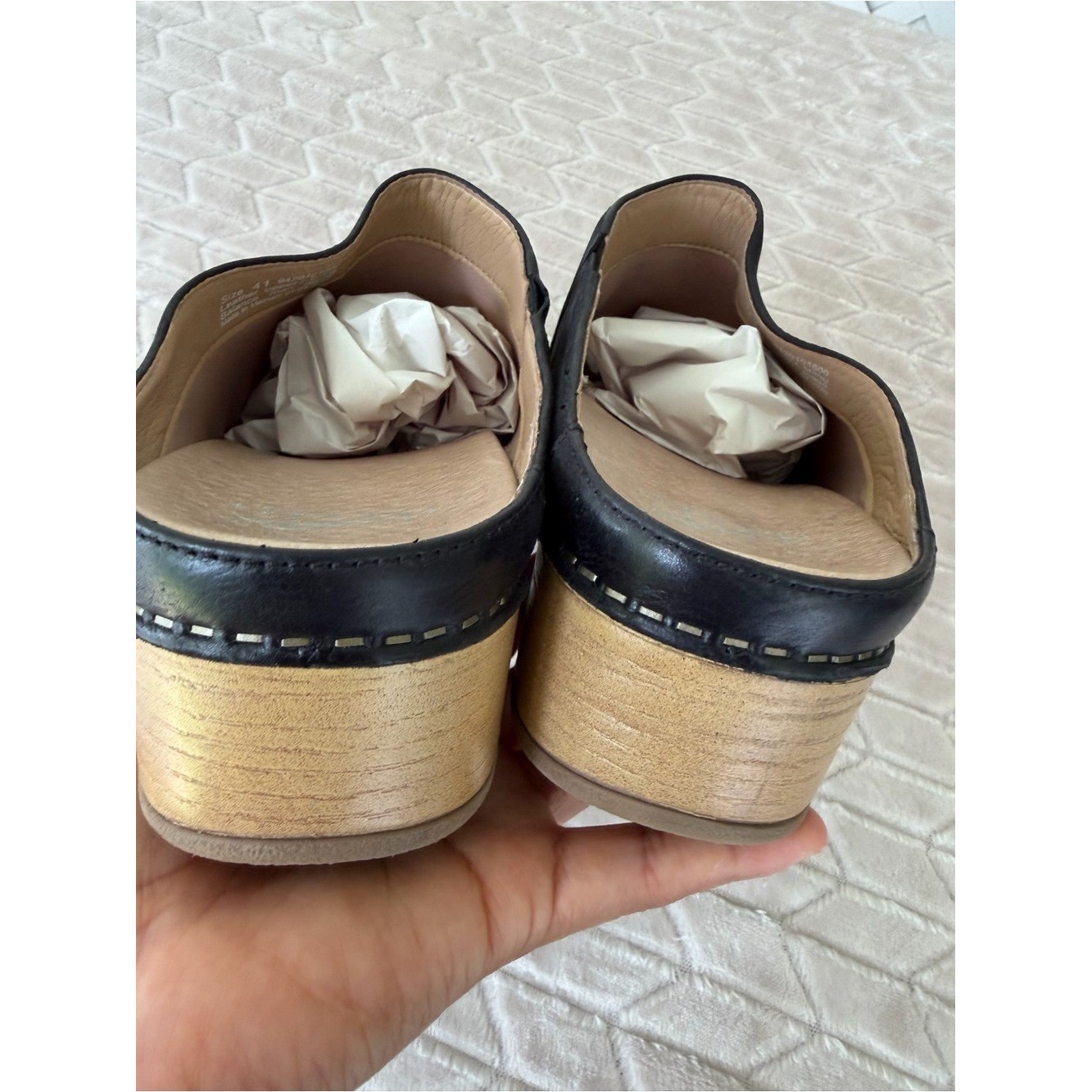 Dansko Mariella Suede Mules Comfortable Slip-On Clogs Black size 41, US 10.5-11