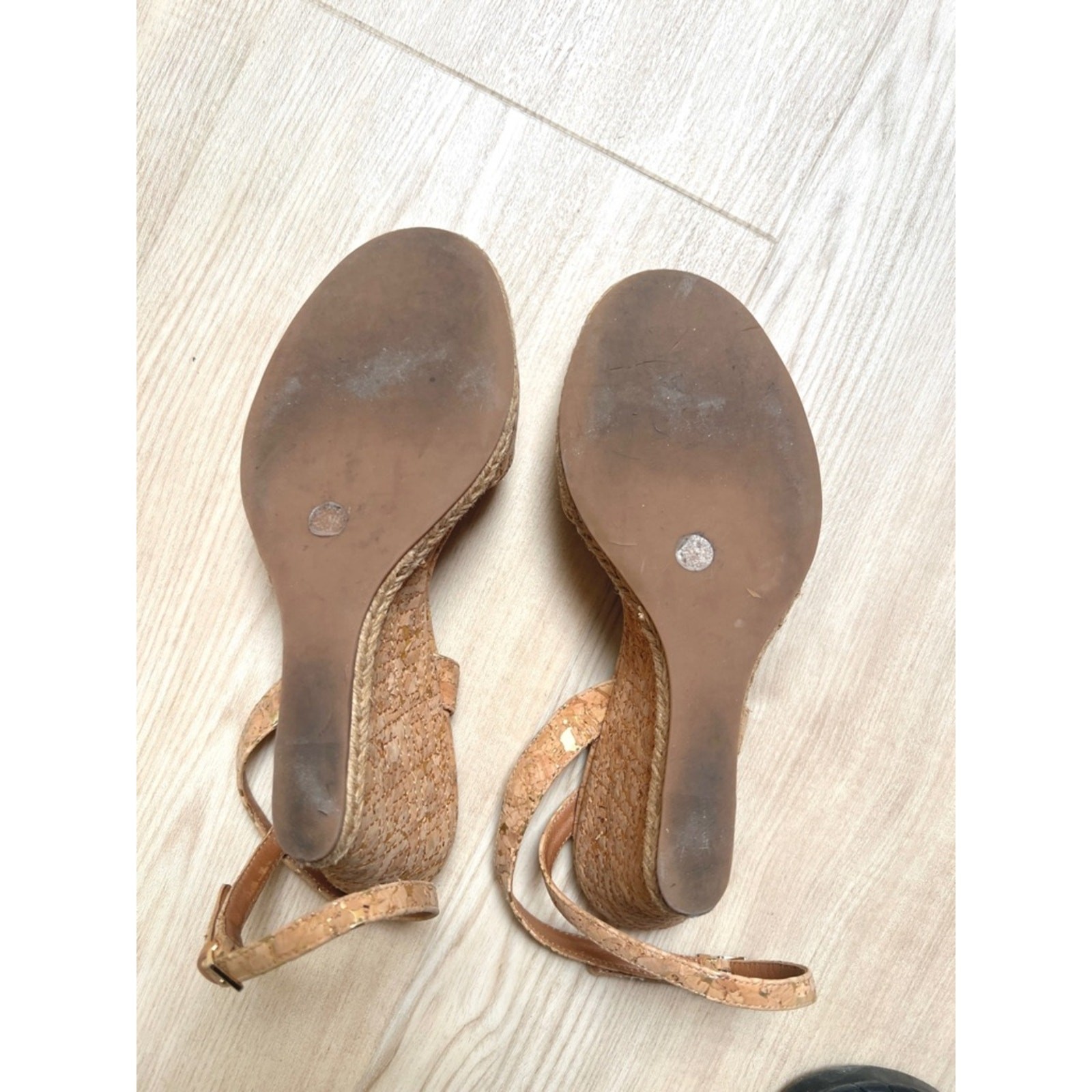 TORY BURCH cork wedge strappy sandals / resort feminine summer / size 9