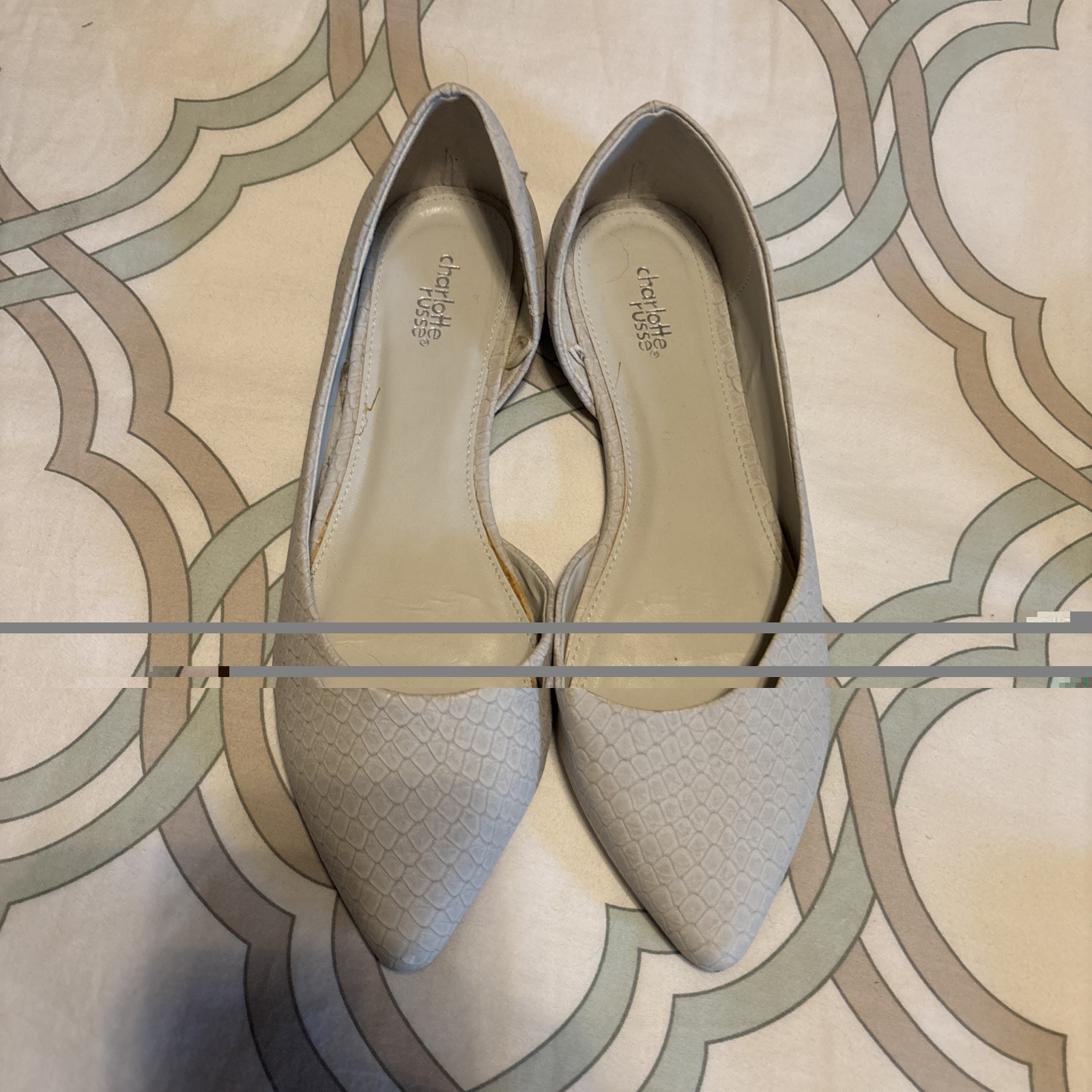 Charlotte Russe Flats White Lace 2 Pairs Size 8