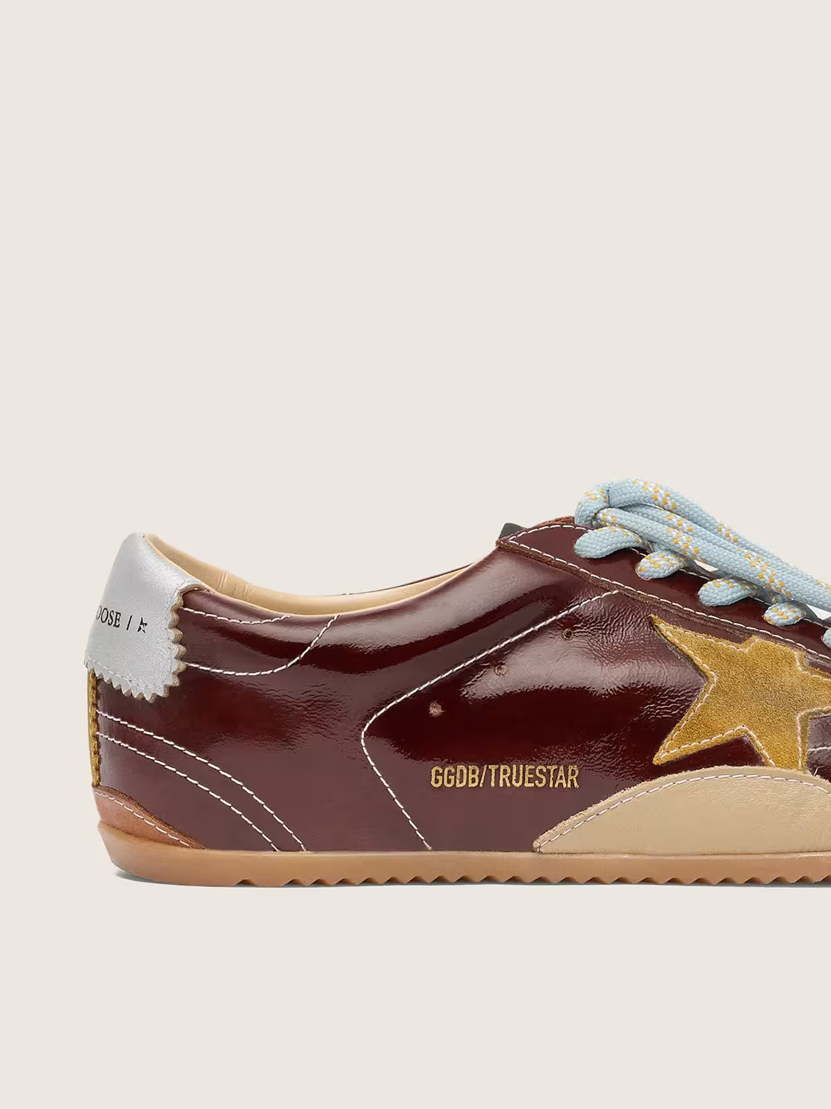 Golden Goose True Star Burgundy Patent Leather Gold Star Women Sneakers
