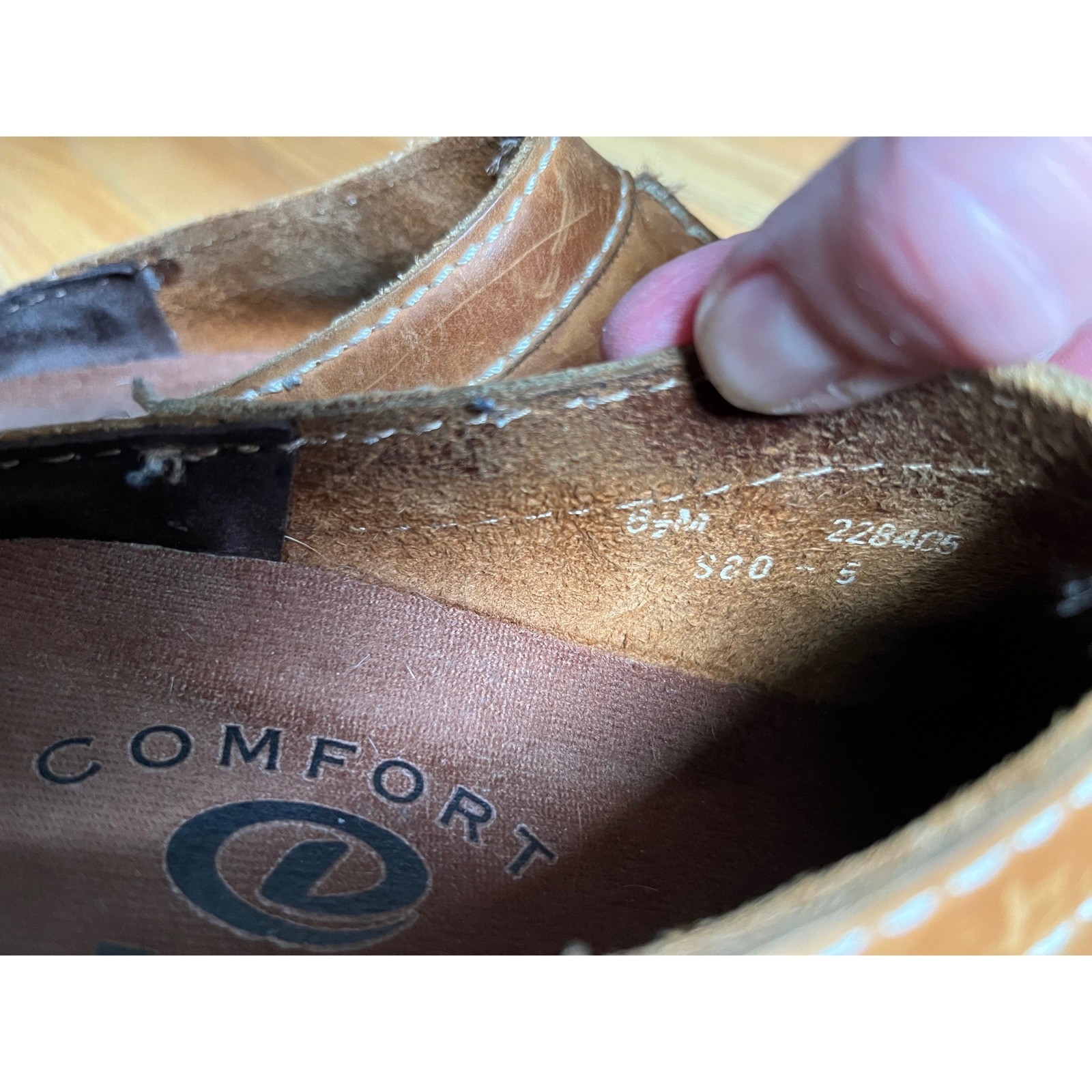 Vintage Dexter Full Grain Leather Clogs Mules Slip On Women Brown Y2K 90s READ