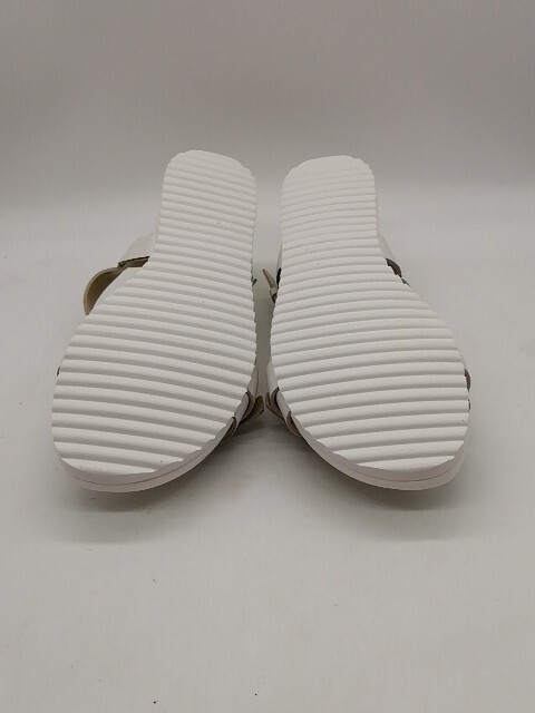 Isaac Mizrahi Womens Sandals Pamela White Leather Buckle Straps Flat Heel 9 NEW