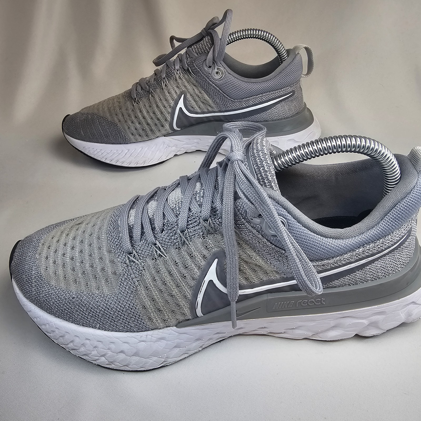 Nike React Infinity Run Flyknit Grey White CT2423-001 Women’s Size 8.5 Running