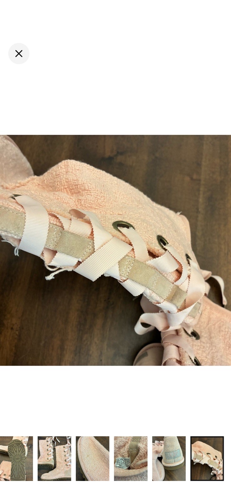 UGG Heirloom Lace Up Boots 1000693 Winter Spring Women’s Size 8 pink