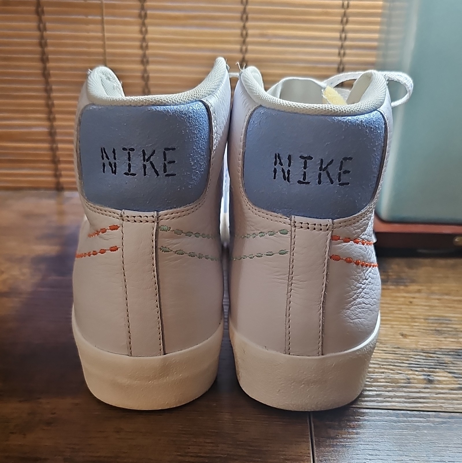 Nike Blazer Mid ’77 DX2350-100 Leather Mid Top Sneakers White/Lilac/Orange
