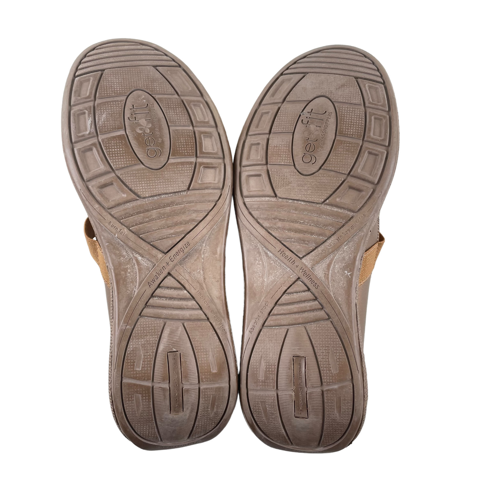 Grasshoppers Leather Mary Jane Slip On Shoes Womens 7.5M Gold