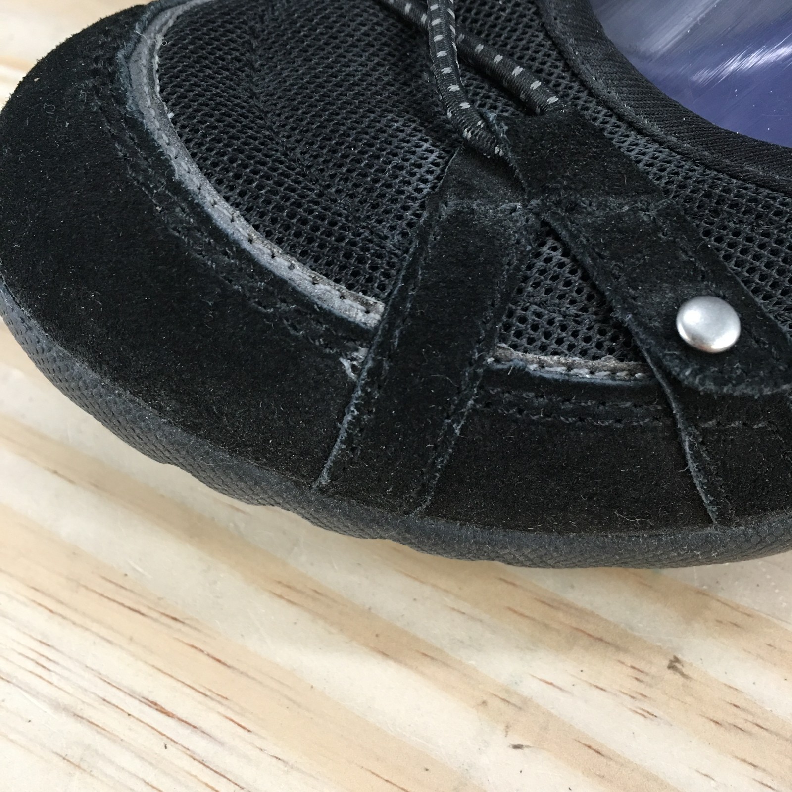Croft And Barrow Shoes Womens 8 M Janine Casual Slip Ons Flats Black Suede Mesh