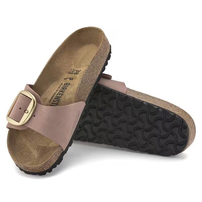 Birkenstock Madrid Big Buckle Nubuck Leather Old Rose Women’s Sandals Narrow Siz
