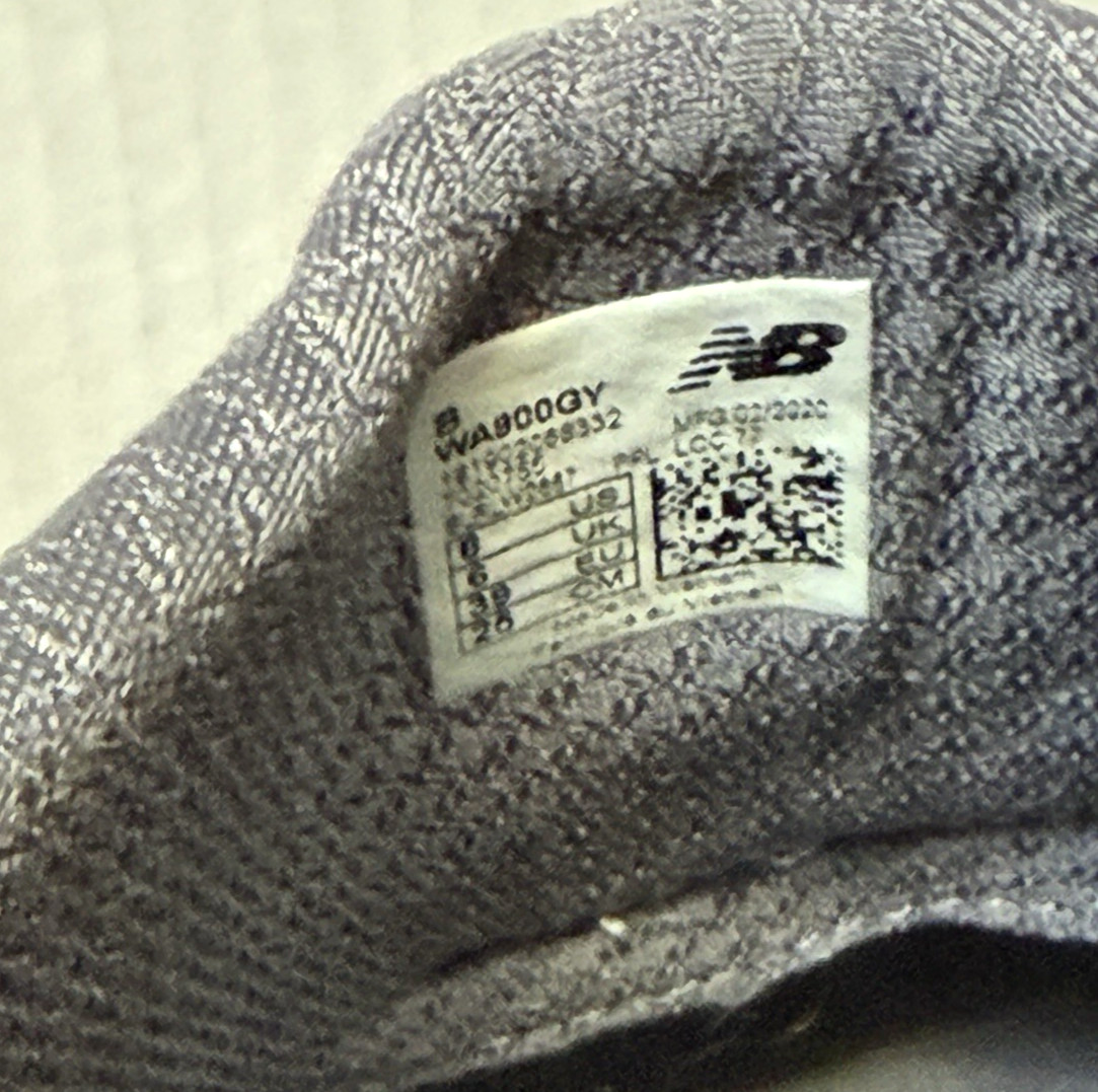 New Balance Gray / White Sneakers Walking Shoes Open Back #WA900GY Women’s Sz 8