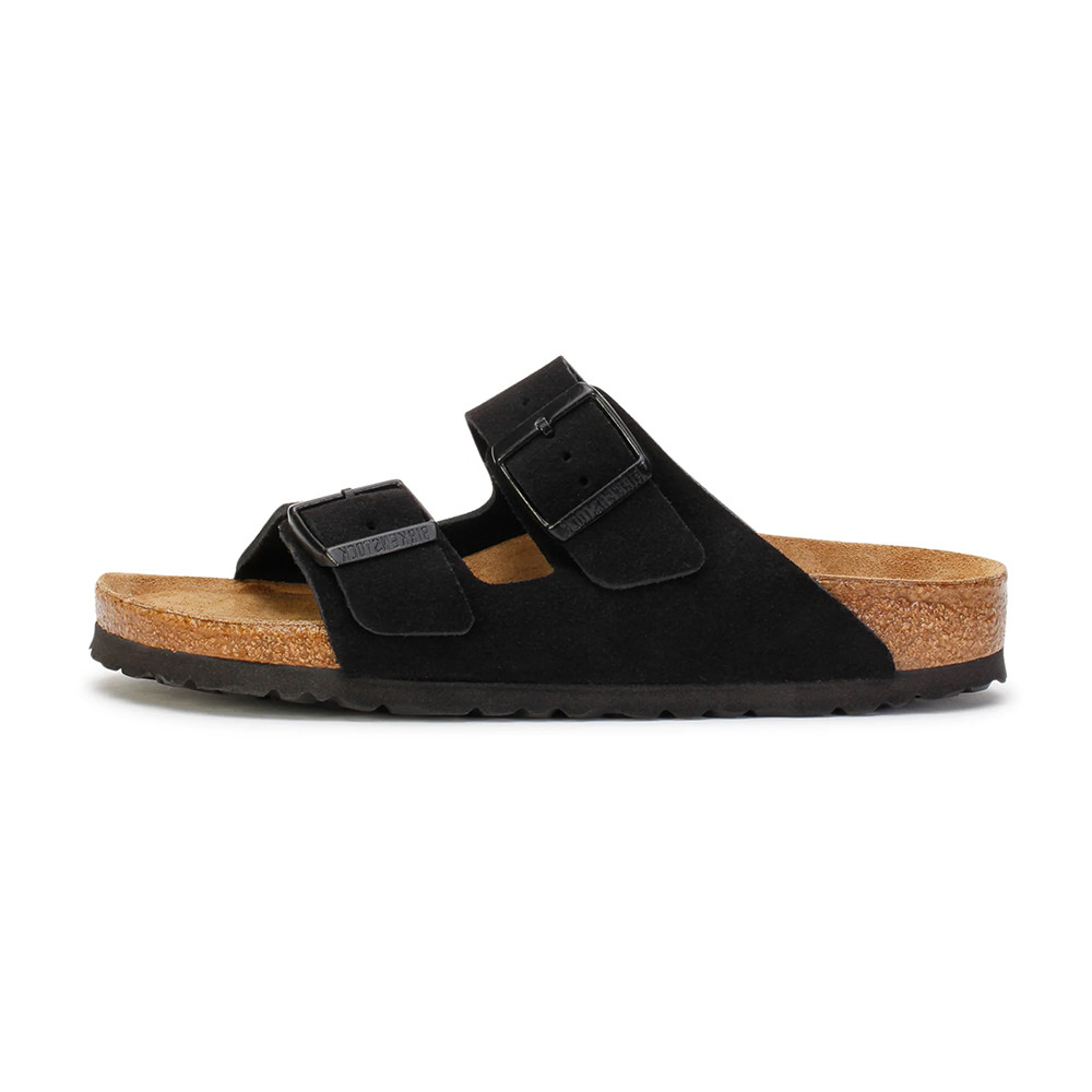 Birkenstock Arizona Black Classic Suede Soft Footbed Sandals Women’s Shoes
