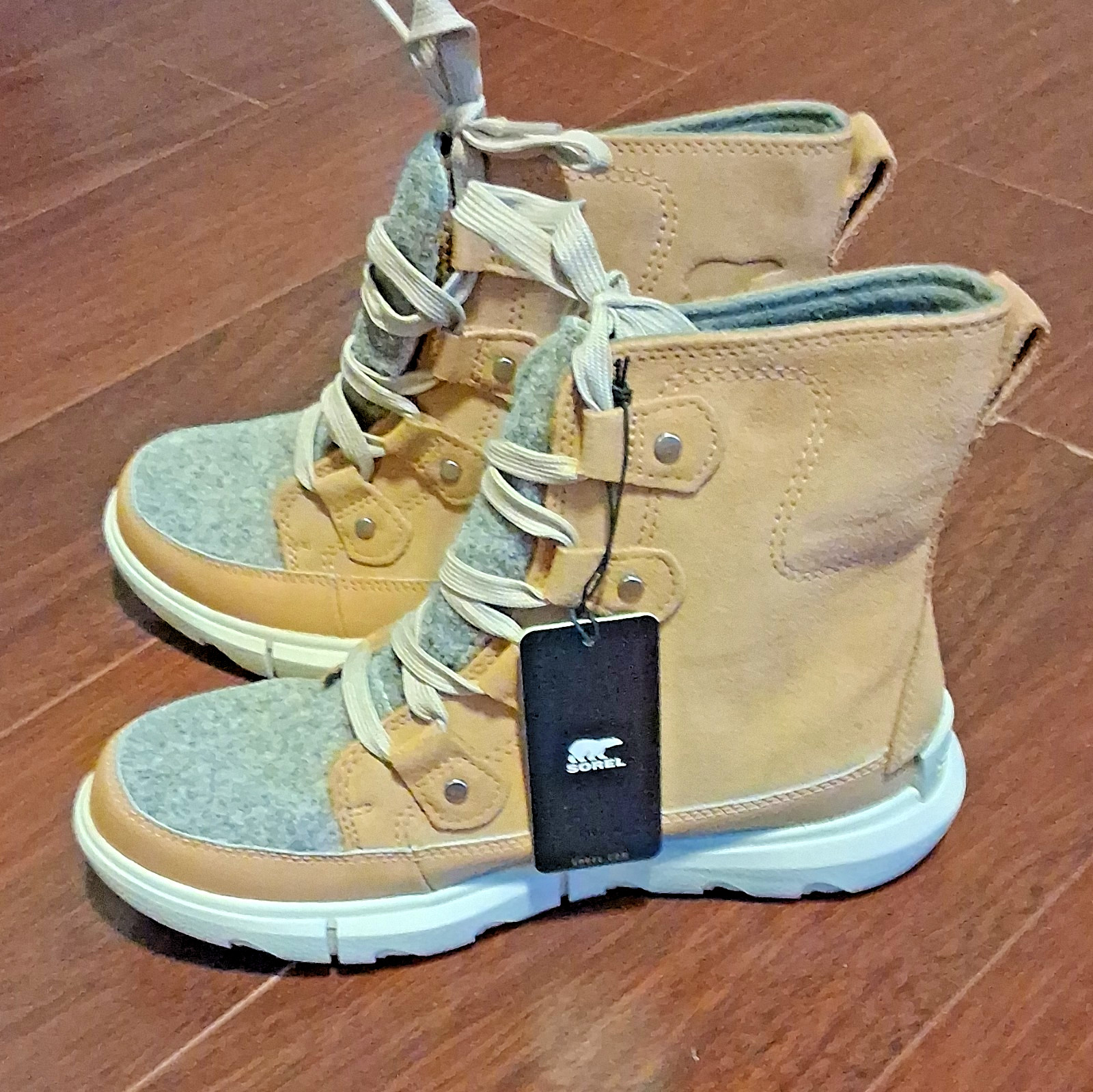 Sorel Explorer Next Joan WP Women’s Waterproof Insulated Boots Brown/Gray 6.5