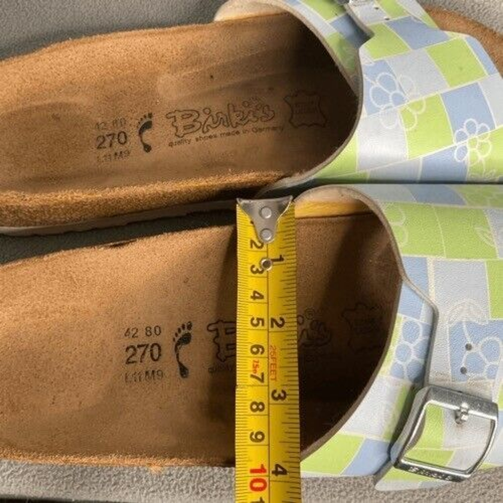 Birkenstock Birki’s Squares Slides Sandals Unisex Adults Size Mens9 / Womens11