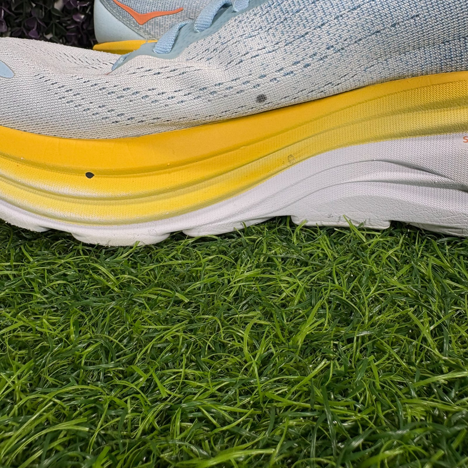 Hoka Bondi 8 Womens Size 9B Summer Song Country Air Running Shoe Sneaker Comfort