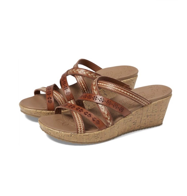 Skecher’s Women’s Beverlee Wedge Sandals, Size 10