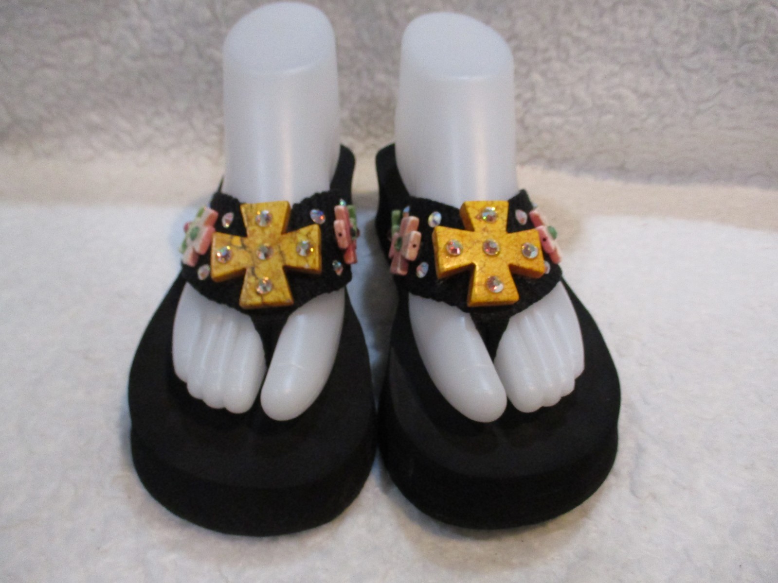 Women’s, Nomad, Black, Bling, Flip Flop, Sandals, Shoes, Size, 8