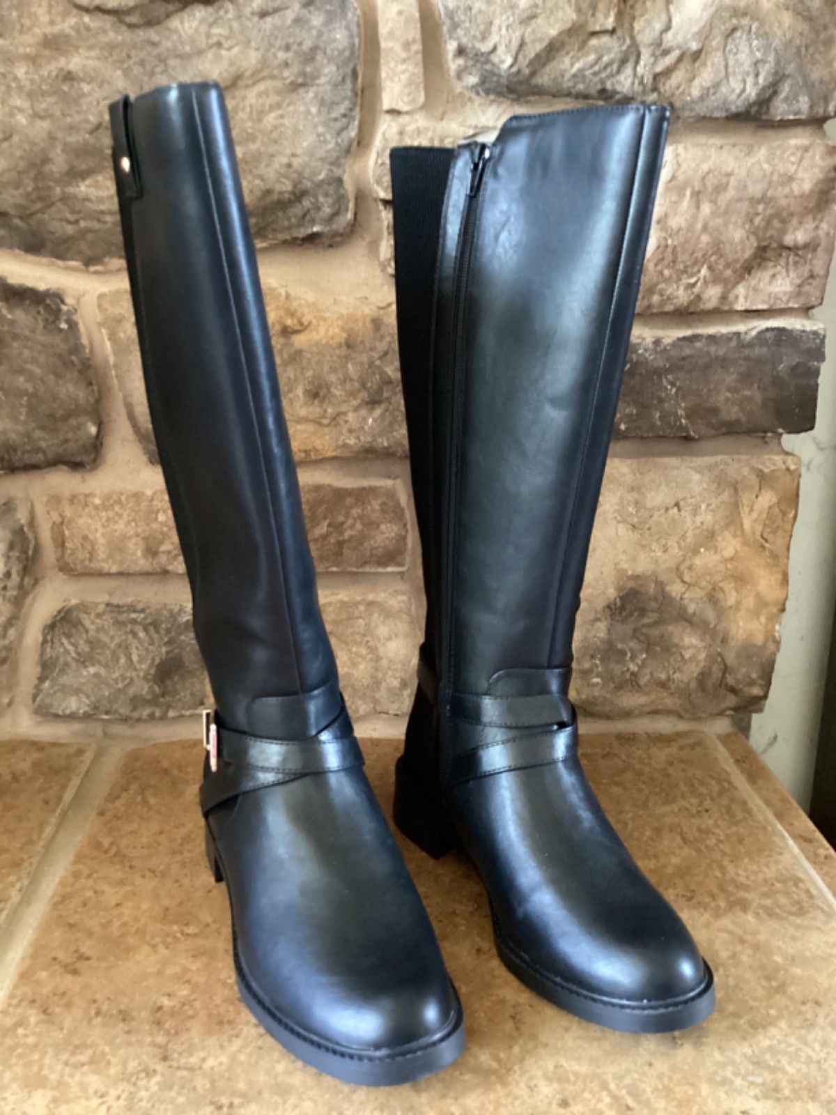 Kelly & Katie Shry Boots Womens Size 7.5 Black Knee High New In Box