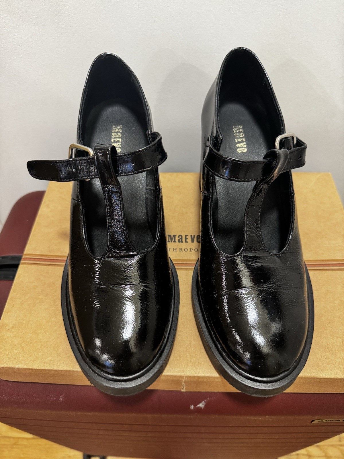 Maeve Women’s US 8.5 Black Patent Leather Mary Jane T Strap