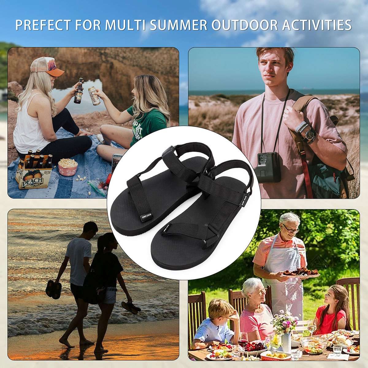 Couple Athletic Sandals Beach Sandals Sport Sandals Outdoor Arch Support Sandals