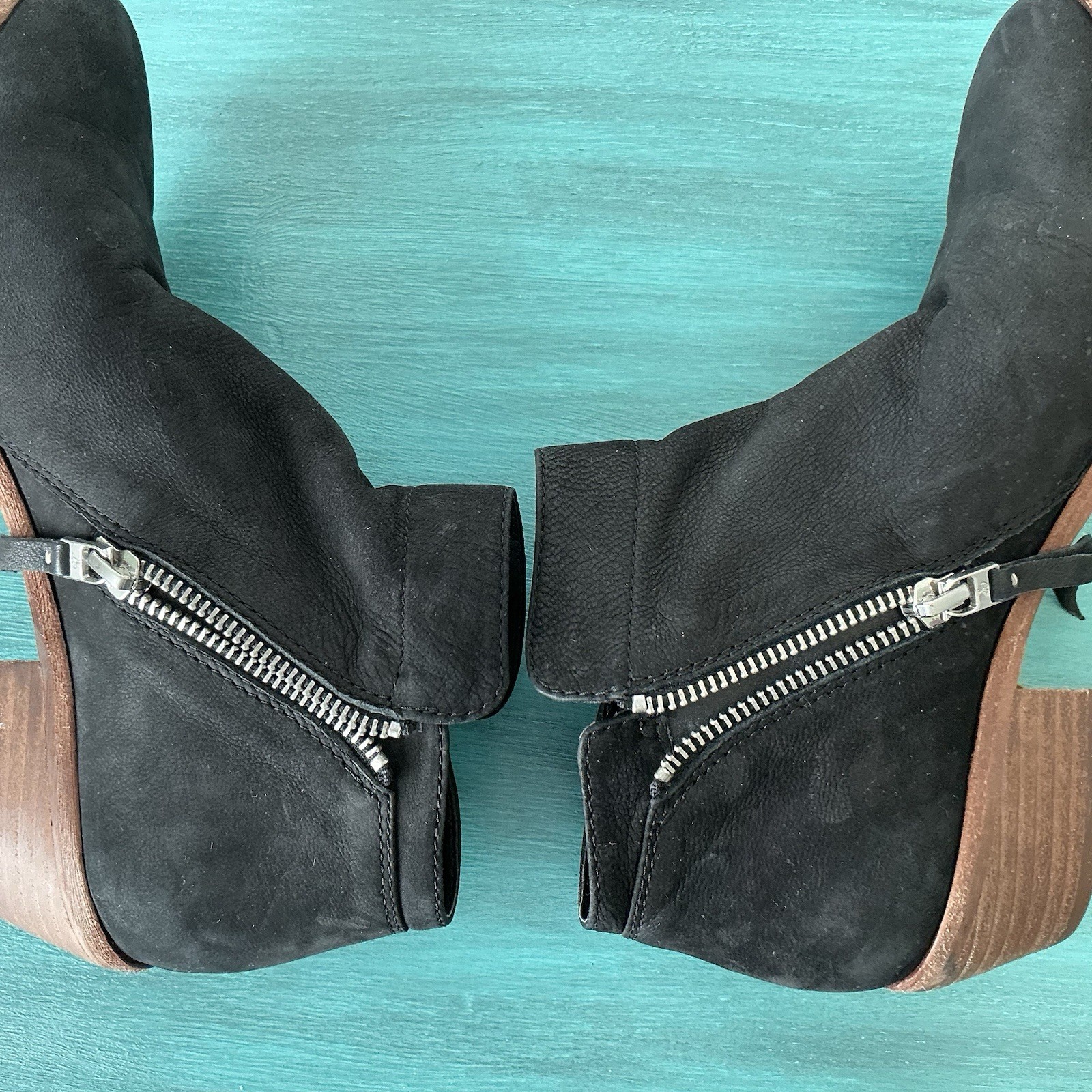 Sam Edelman Packer Boot Black Leather Sz 7 Boho Western Chic Modern Comfy Bootie