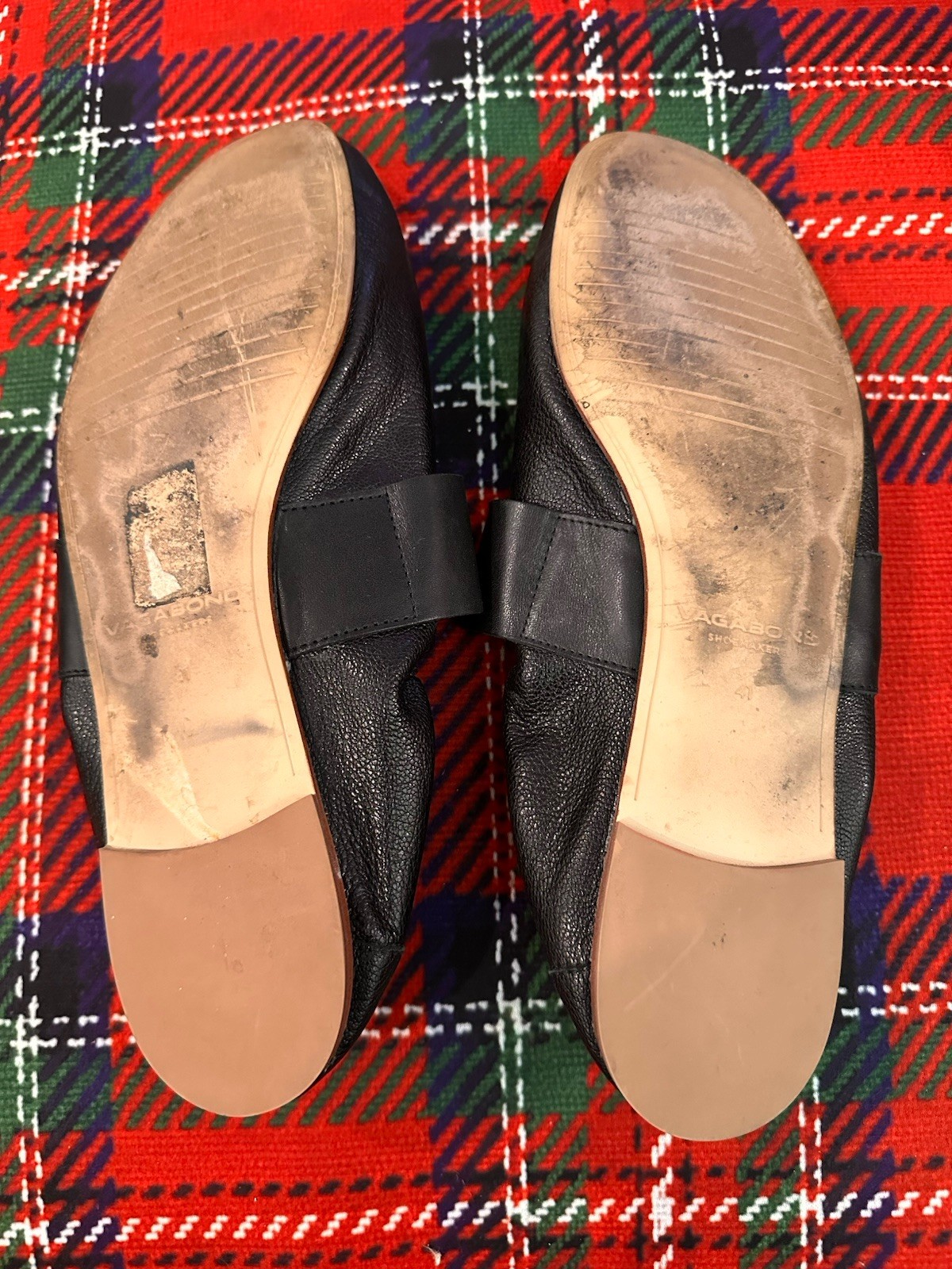 Vagabond Shoemakers Women’s Black Leather Mary Jane Flats Size EU 41