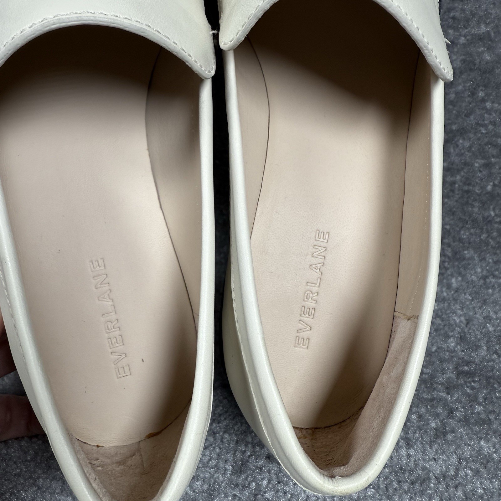 EVERLANE The Lug Sole Loafer 9.5 Chunky Parchment Cream Ivory Leather Platform