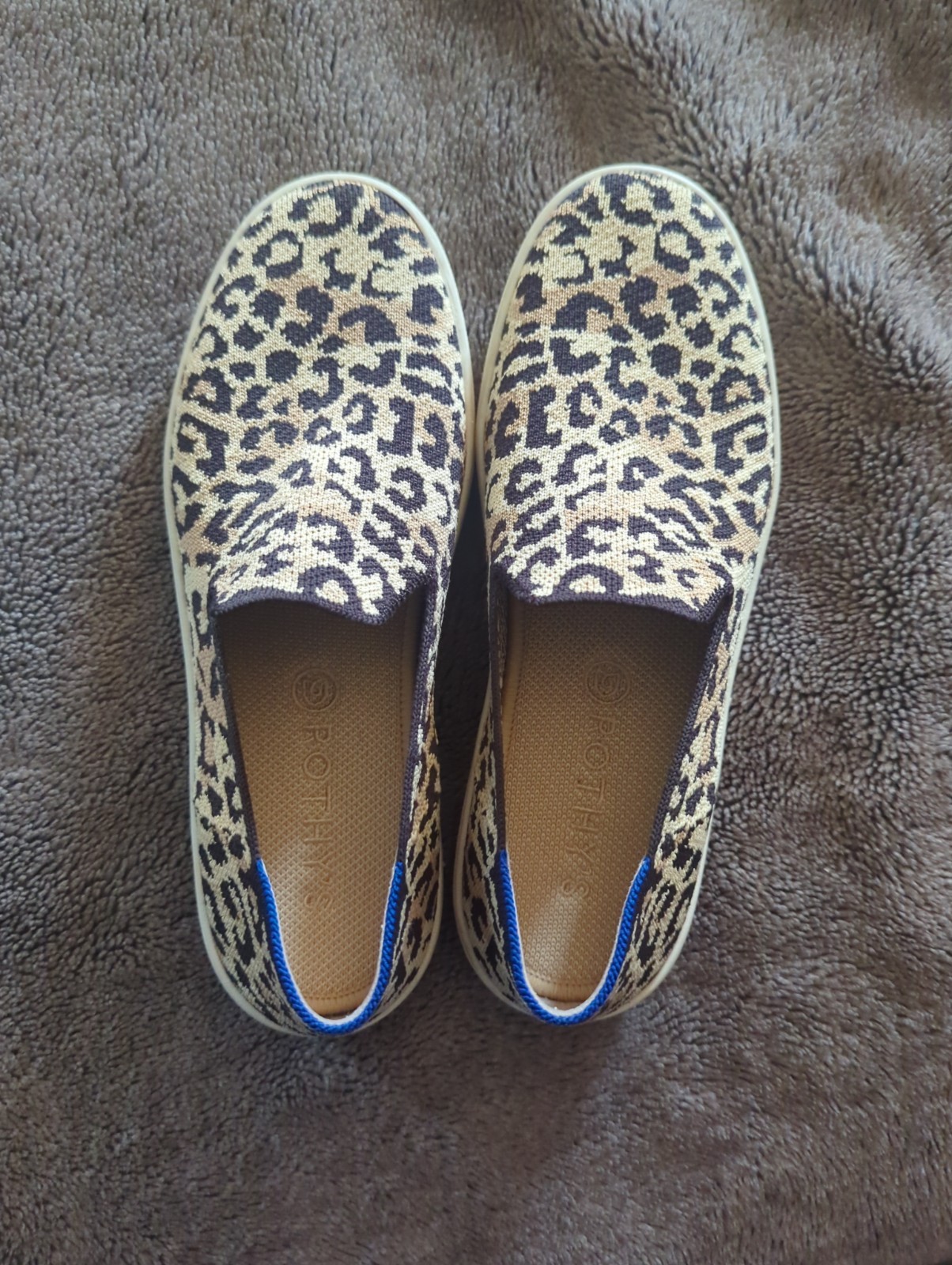 Rothy’s Original Slip-On Sneakers Limited Edition Desert Cat Leopard. Size 8.5
