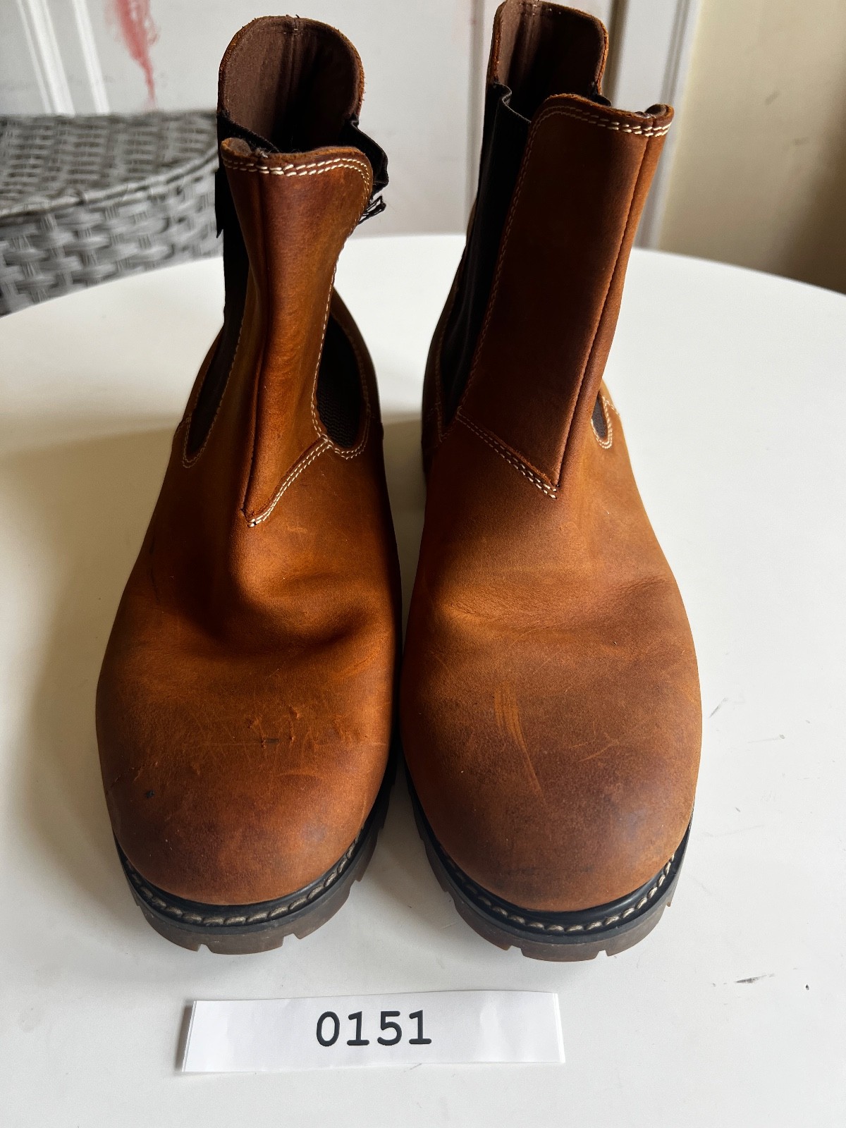 Eastland Women’s Ida Round Toe Chelsea Casual Boots Ankle Low Heel Brown 11 M