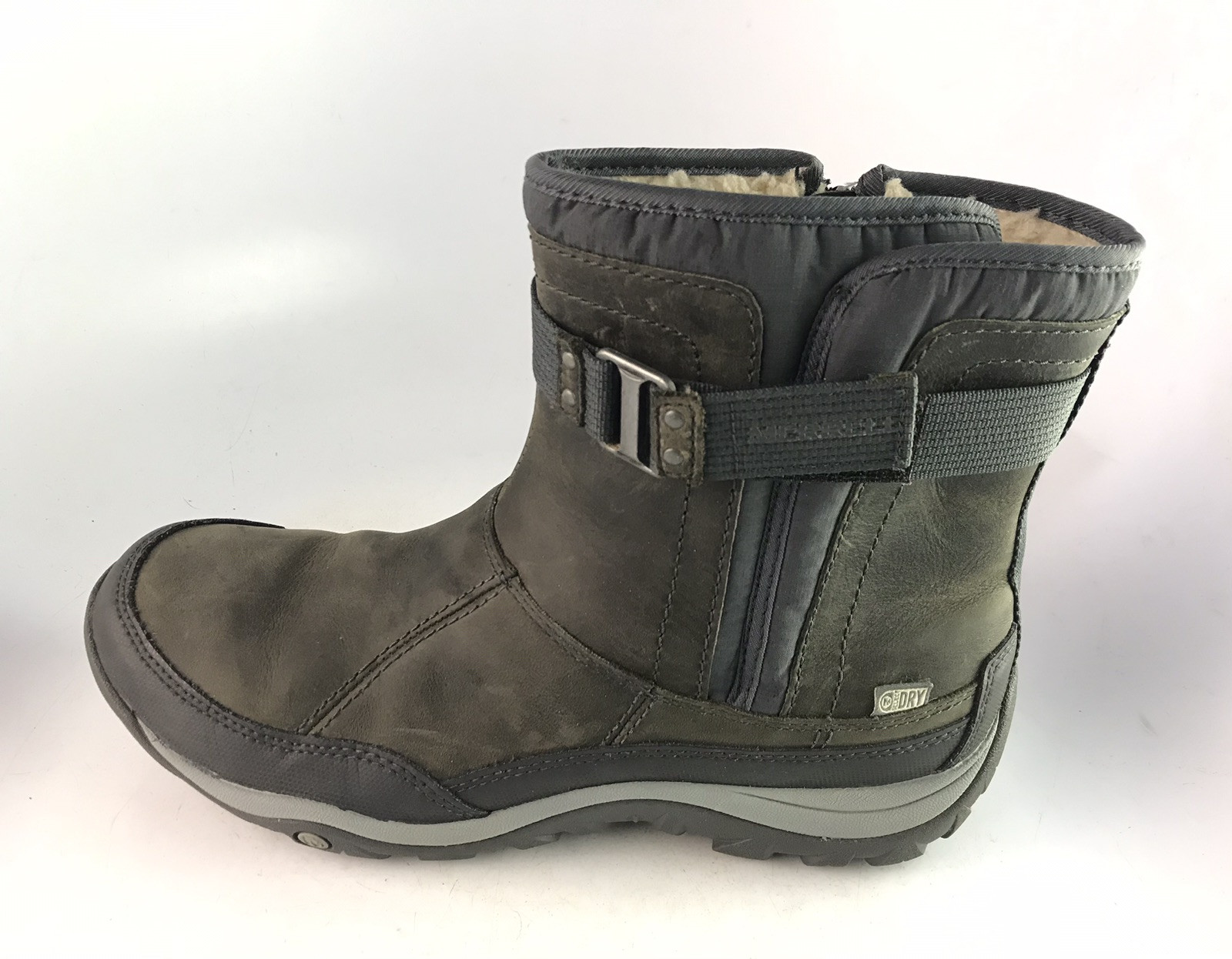 Merrell Women’s Murren Strap Waterproof Snow Boot Pewter Gray Sz 9.5 US