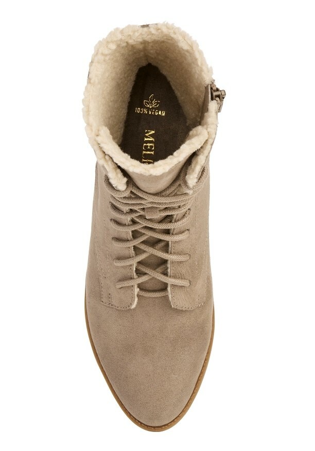 Boot Vegan Shearling-lined Winter Boots Womens Faux Suede & Fur lining warm