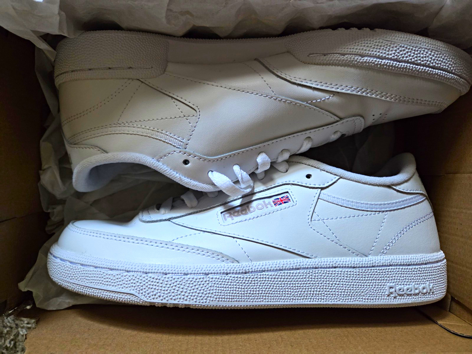 Reebok Club C 85 White/Light Grey Low Top Sneakers BS7685