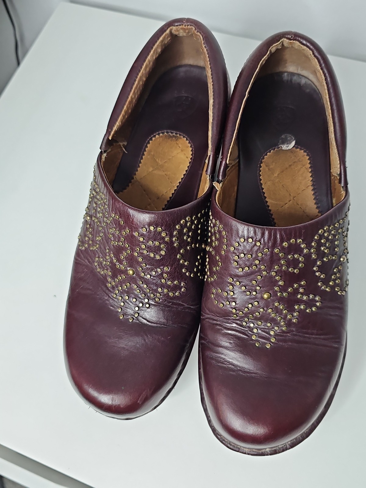 Ariat Strathmore Safety Toe Leather Clogs Women’s Size 8B Cordovan Style 21262