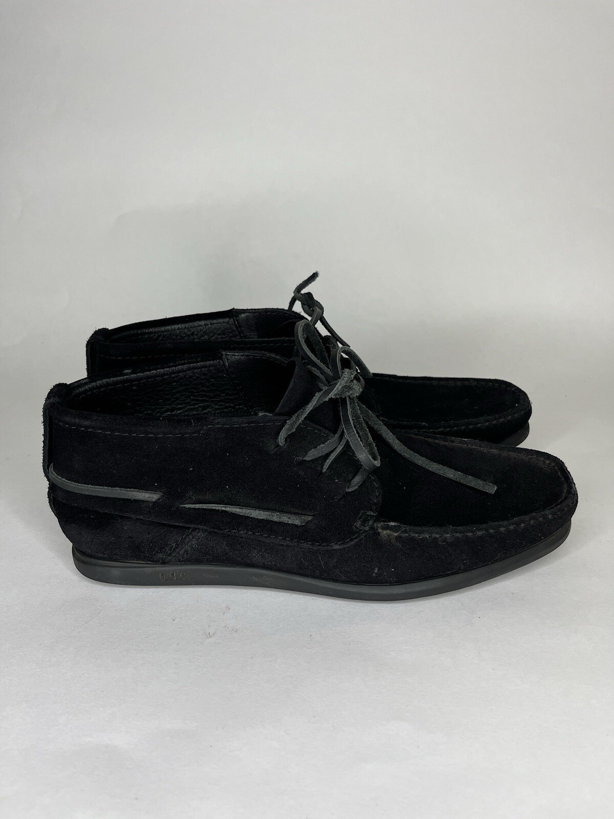 n.d.c. made by hand Chukka Boots Shoes Women Size 38 US 7 Black Suede