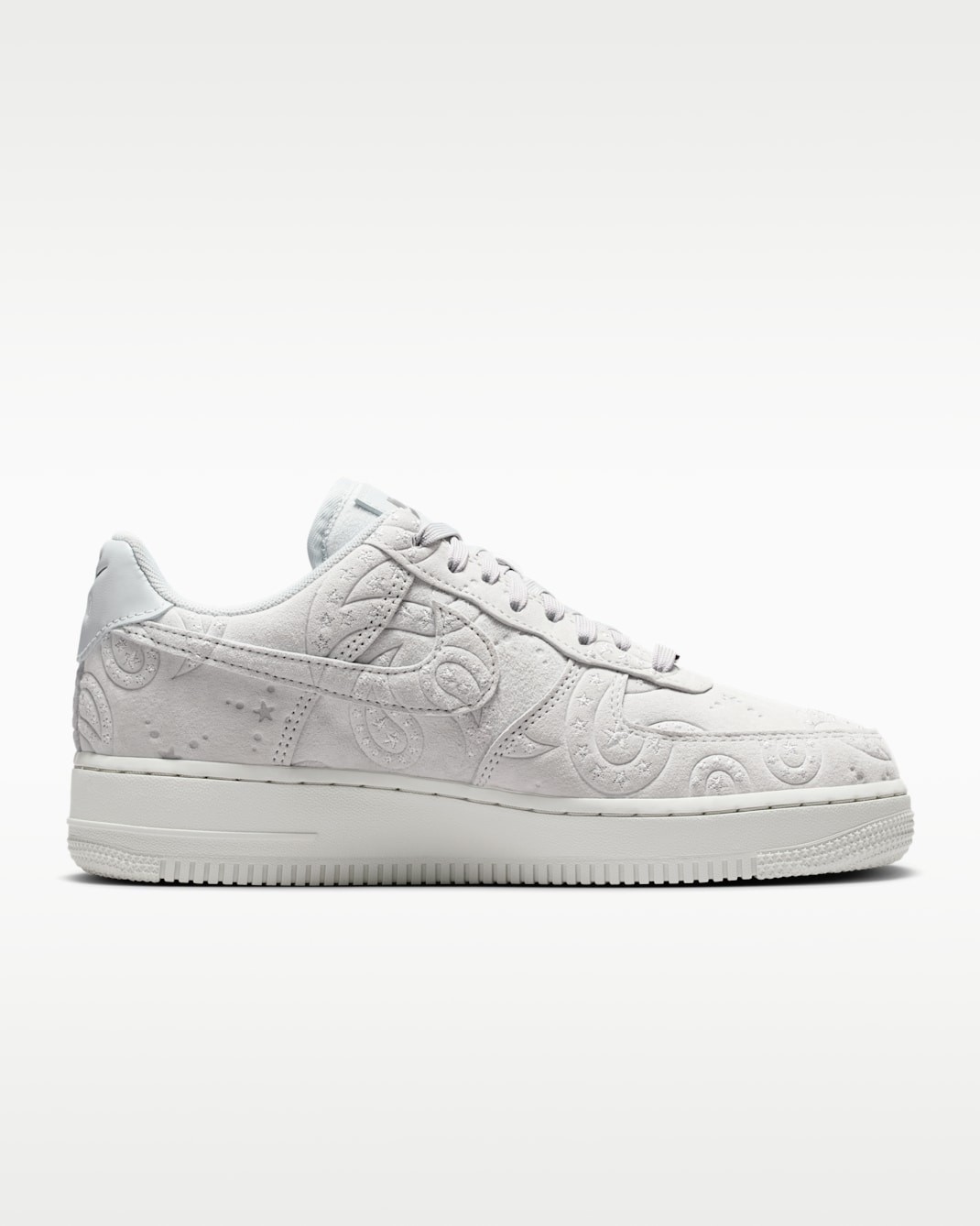 NIKE Women’s Air Force 1 ’07 Premium+ IO1259-002 Gray Fog Metallic Silver
