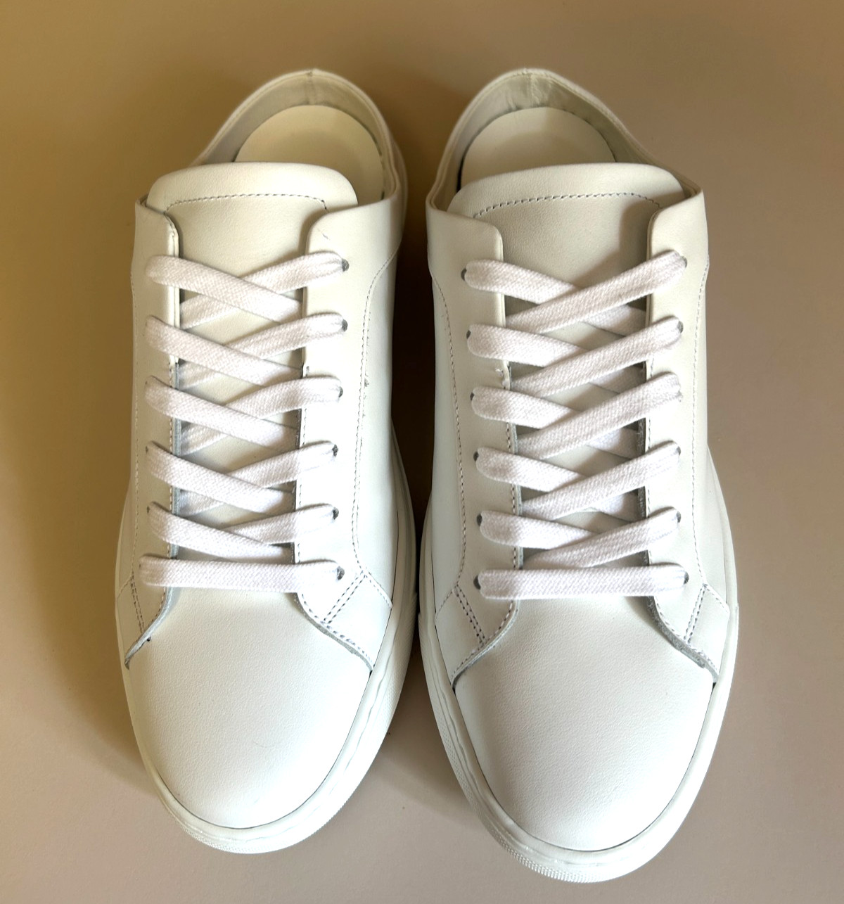 M.GEMI women open back white tie sneakers NEW size 39 1/2 made in Italy