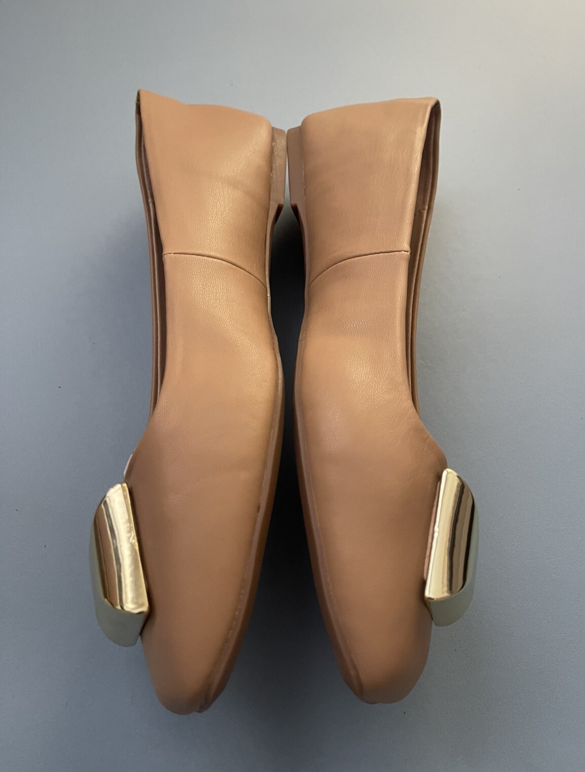 Katy Perry Womens THE EVIE STUD Nude Beige Ballet Flats 9 9.5 Medium (B,M)