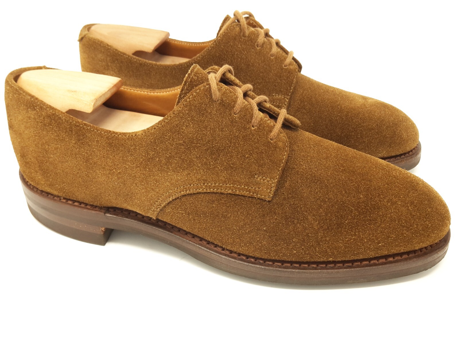 Ed.Meier/Crockett & Jones Haydock Plain Derby Suede Braun Dainite EU 39 UK 6 B