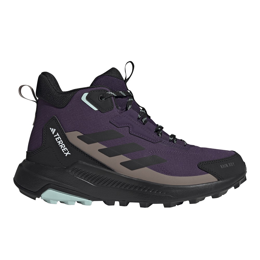 adidas Terrex Anylander Mid Rain.Rdy Hiking Womens Purple Sneakers Athletic Sho