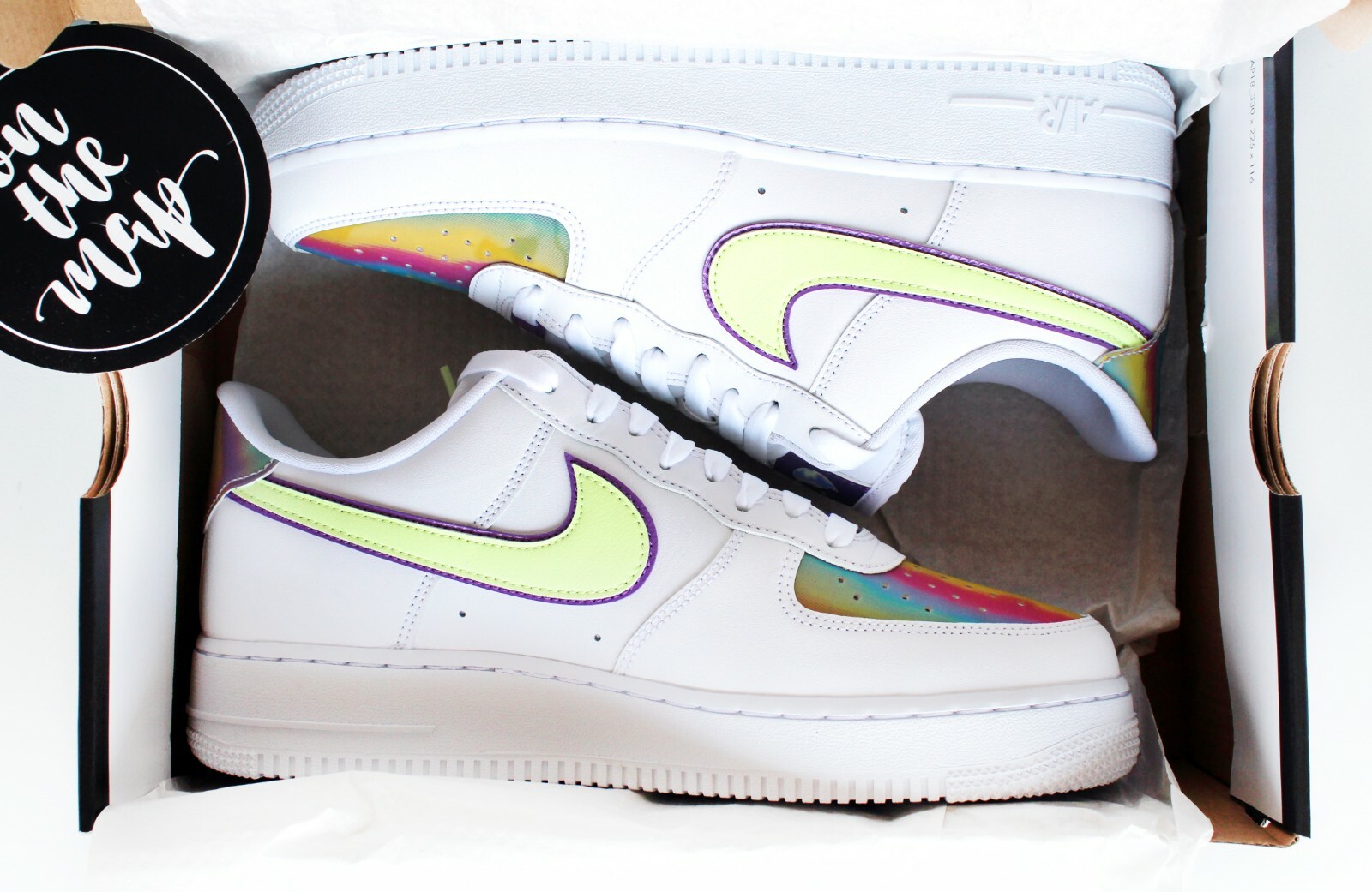 Nike Air Force 1 Easter 2020 AF1 Rainbow White UK 2 3 5 6 7 8 US CW0367-100 New