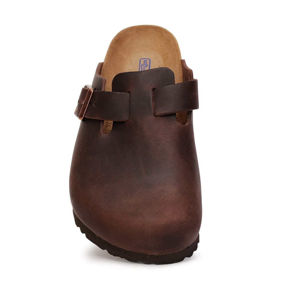 Birkenstock Boston Habana Classic Oiled Leather Soft Footbed Clogs Women’s Shoes
