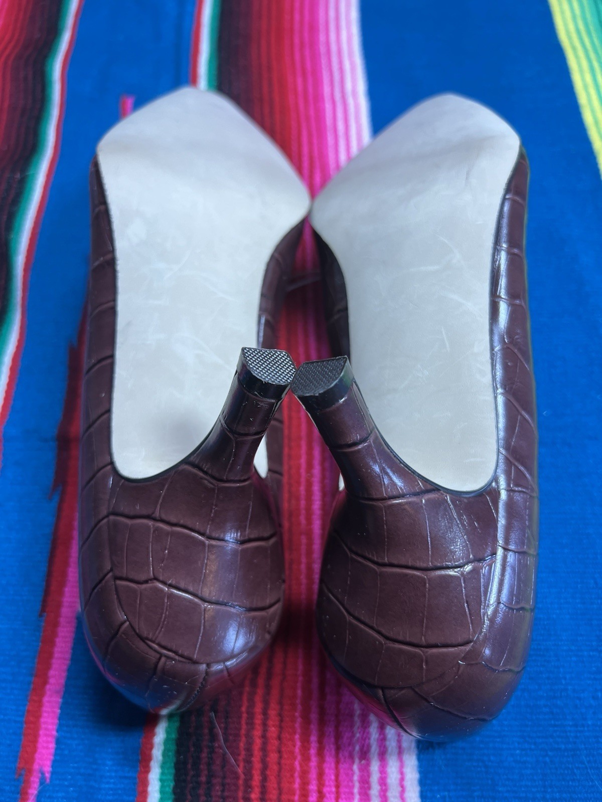 Women’s Isaac Mizrahi For Target Crocodile Skin Print Tall Heels Size 8 Shoes