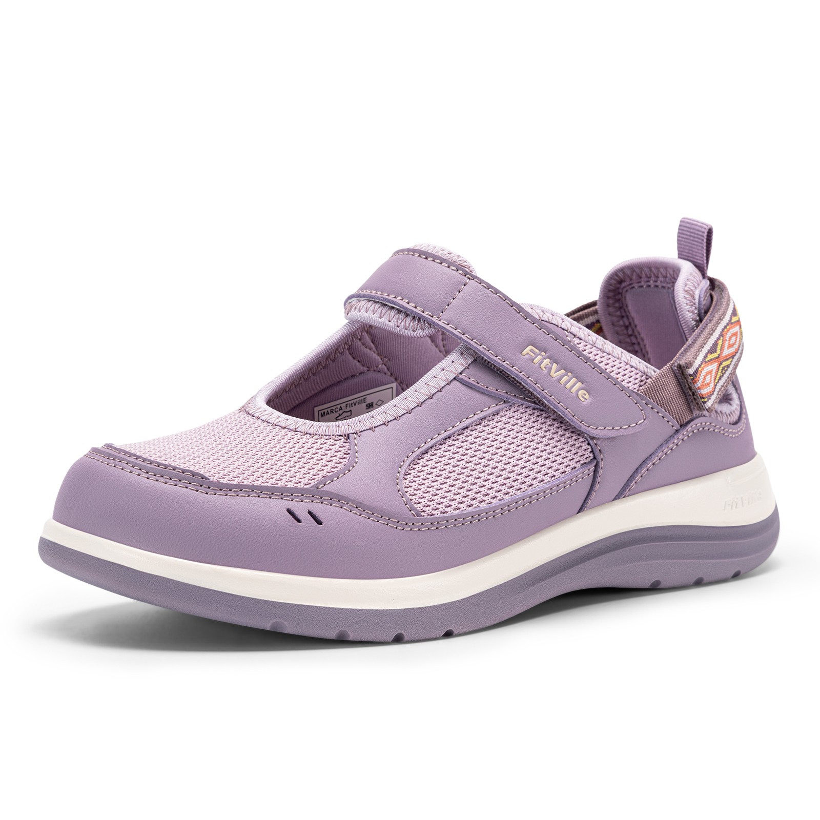 FitVille Extra Wide Diabetic Shoes for Women Sandals Adjustable Closures Slip on
