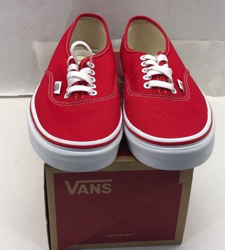 Vans Authentic Red Canvas Sneakers – Brand New with Box Mens 6.5 / Womens 8 NEW!